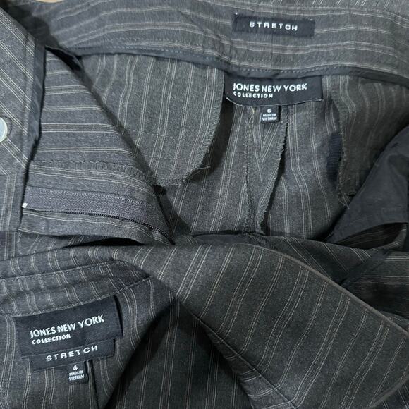 Y2K Pinstripe Women’s Suit Set Pants Blazer Set Gray - Picture 6 of 8